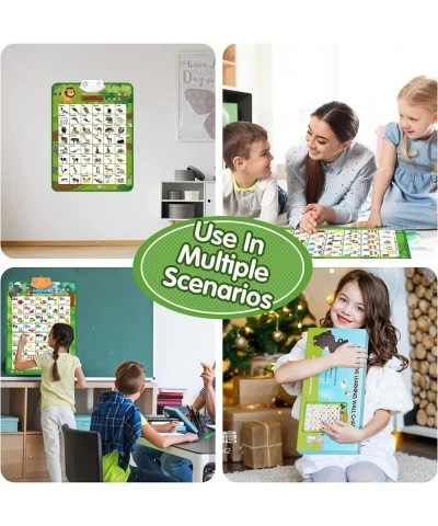 2Pcs Electronic Interactive Alphabet Wall Chart ABC 123 & Animals Learning for Toddlers Preschool Early Educational Learning ...