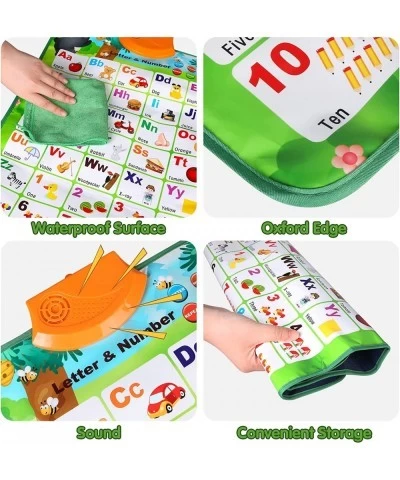 2Pcs Electronic Interactive Alphabet Wall Chart ABC 123 & Animals Learning for Toddlers Preschool Early Educational Learning ...