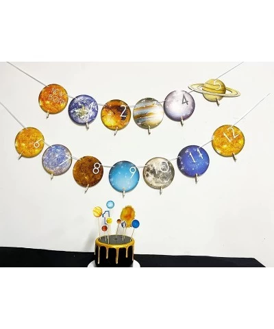 First Launch Space Birthday Decoration Space Photo Banner 1st Trip Around The Sun Birthday Decorations Space 12 Months Photo ...