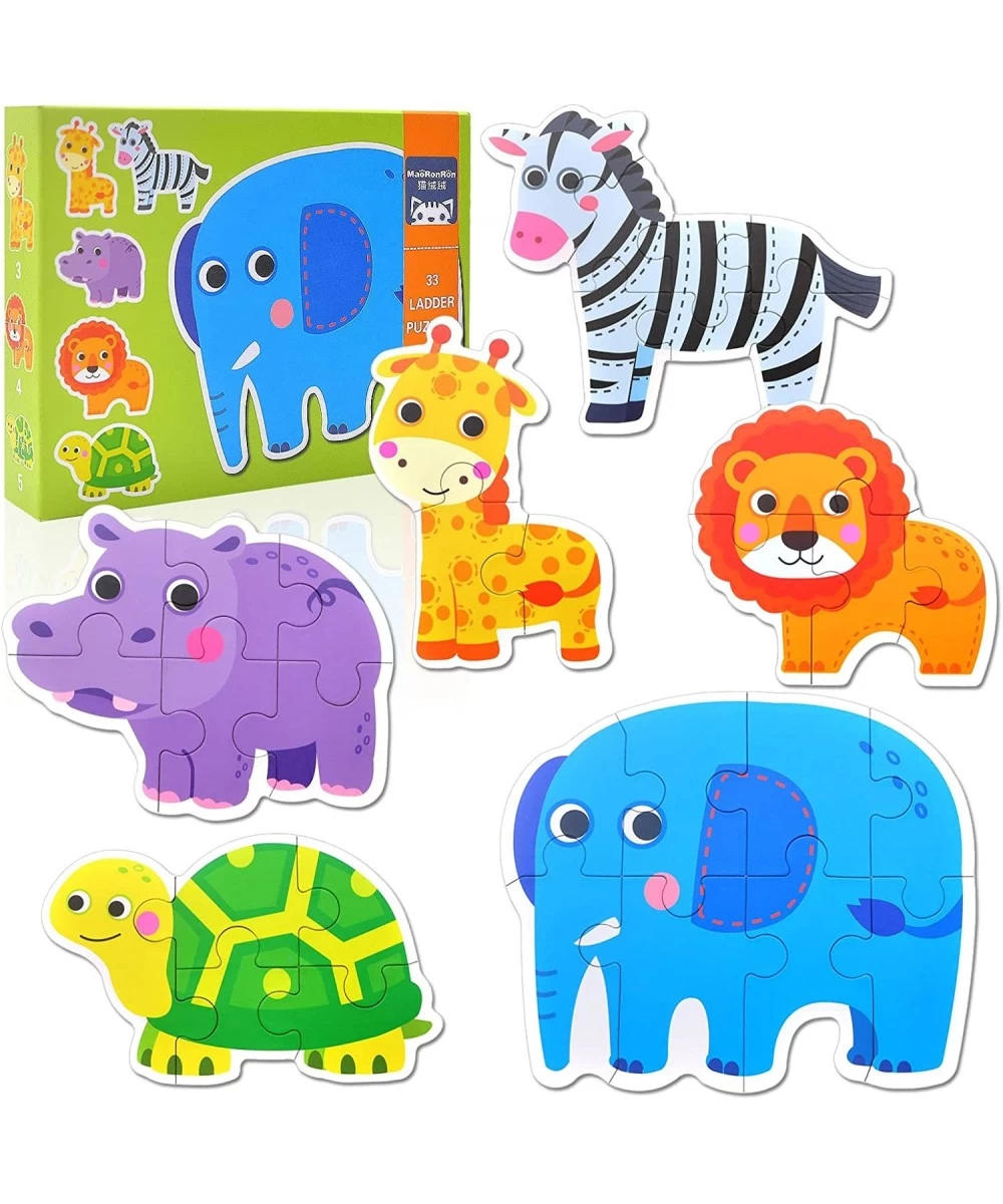 Puzzle for Toddlers - 6 Pack Beginner Safari Animals Toddler Puzzles Ages 3-6 Preschool Educational Learning Toys Floor Puzzl...