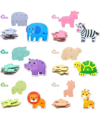 Puzzle for Toddlers - 6 Pack Beginner Safari Animals Toddler Puzzles Ages 3-6 Preschool Educational Learning Toys Floor Puzzl...