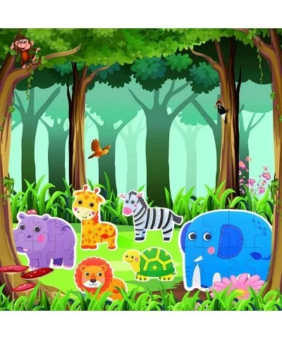 Puzzle for Toddlers - 6 Pack Beginner Safari Animals Toddler Puzzles Ages 3-6 Preschool Educational Learning Toys Floor Puzzl...