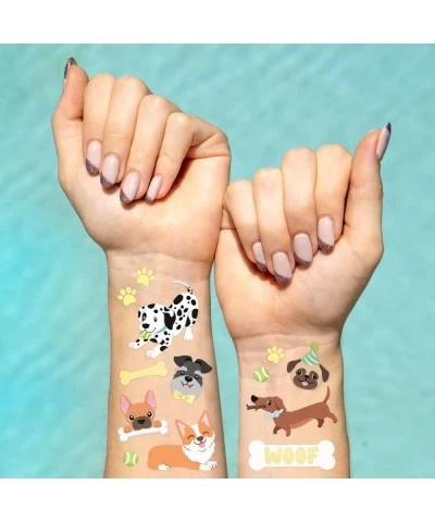 Dog Temporary Tattoos for Kids - 44 Glitter Styles | Animal Birthday Supplies Pet Lover Party Favors Woof Arts and Crafts $14...