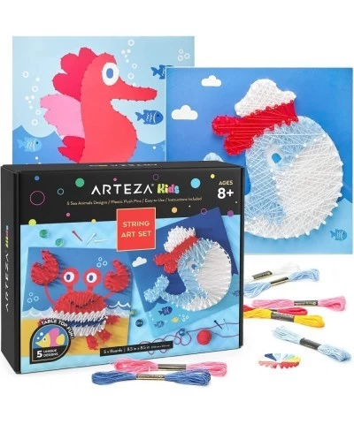 String Art Kit Set of 5 Sea Animal Designs Plastic Pushpins Art Supplies for Kids Craft Projects and Free Time Activities $38...