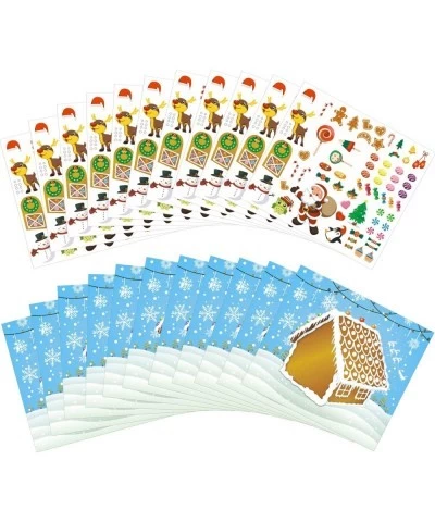 Make-A-Gingerbread House Scene Stickers 11 Sets Christmas Sticker Scene for Kids Christmas Holiday Activity $20.11 Kids' Stic...