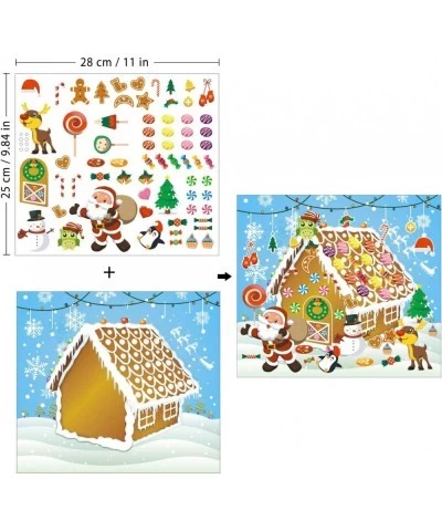 Make-A-Gingerbread House Scene Stickers 11 Sets Christmas Sticker Scene for Kids Christmas Holiday Activity $20.11 Kids' Stic...