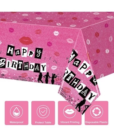 Mean Girls Theme Birthday Party Tablecloth 54"x108" Rose Pink Table Cover Birthday Party Decorations Supplies 3 Pack $20.86 K...