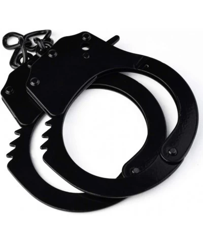 2 Pcs Metal Handcuffs with Keys for Cosplay Police Black Handcuffs Prop Dress Ball Party Cosplay for Kids $22.91 Kids' Dress-...