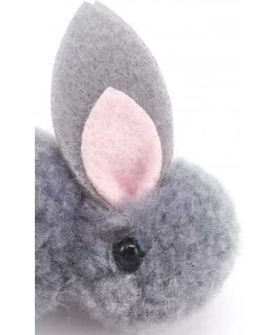 10 Pcs Plush Mini Gray Rabbit Realistic Bunny Figurine Happy Easter Rabbit for Party Favors Props Easter Basket Stuffers 2.16...