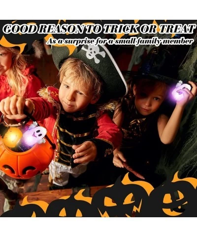 8 Pcs Halloween LED Puffer Balls Light up Ghost Pumpkin Balls Bulk Stress Relief Toys for Kids Glow in The Dark Ghost Pumpkin...