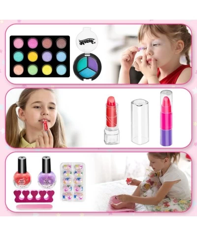 44 Pcs Kids Makeup Kit for Girls Real Play Make Up Set Toys for 3 4 5 6 7 8 9 10 Years Old Girls Washable Pretend Dress Up Be...