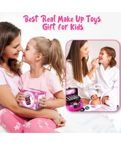 44 Pcs Kids Makeup Kit for Girls Real Play Make Up Set Toys for 3 4 5 6 7 8 9 10 Years Old Girls Washable Pretend Dress Up Be...