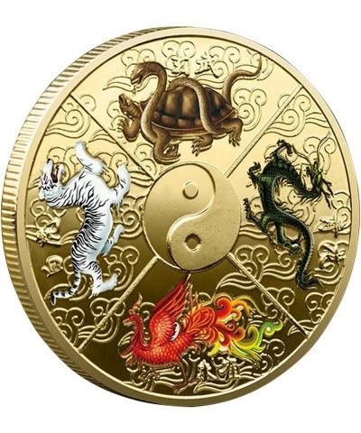 Chinese Ancient Mythical Creatures I Ching Tai Chi Lucky Coin Lottery Ticket Scratcher Tool Lucky Charms Challenge Coin $23.0...