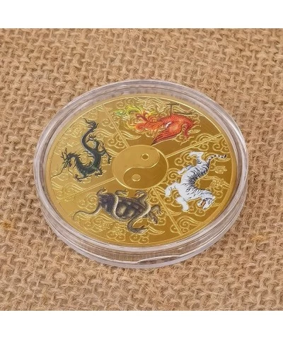 Chinese Ancient Mythical Creatures I Ching Tai Chi Lucky Coin Lottery Ticket Scratcher Tool Lucky Charms Challenge Coin $23.0...