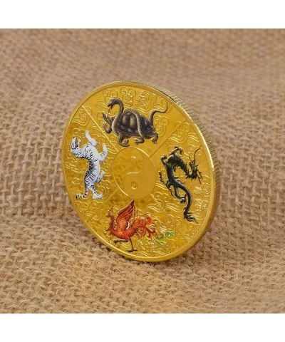 Chinese Ancient Mythical Creatures I Ching Tai Chi Lucky Coin Lottery Ticket Scratcher Tool Lucky Charms Challenge Coin $23.0...