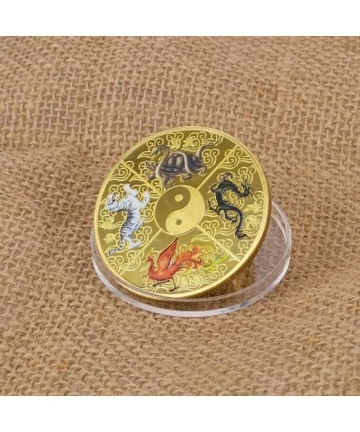 Chinese Ancient Mythical Creatures I Ching Tai Chi Lucky Coin Lottery Ticket Scratcher Tool Lucky Charms Challenge Coin $23.0...