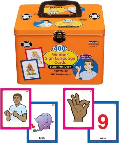 Super Duper Publications| 400 American Sign Language (ASL) Flash Cards Fun Deck | Educational Learning Resource for Children ...