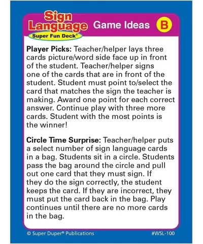 Super Duper Publications| 400 American Sign Language (ASL) Flash Cards Fun Deck | Educational Learning Resource for Children ...