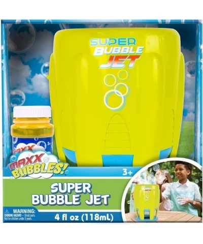 Maxx Bubbles Super Bubble Jet | Green Automatic Bubble Blowing Machine for Kids | Bubble Solution Included - Sunny Days Enter...