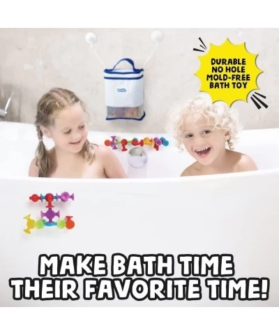 Suction Bath Toys 24pcs | Connect Build Create | No Mold Bath Toy | Hours of Fun & Creativity | Stimulating & Addictive Senso...