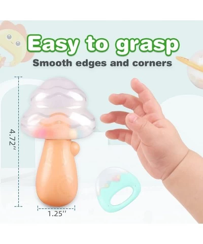 Baby Rattles Teething Toys Set 10pcs Early Development Sensory Toys with Soft Nubs Infant Grab Shake Rattle Freezable Teether...