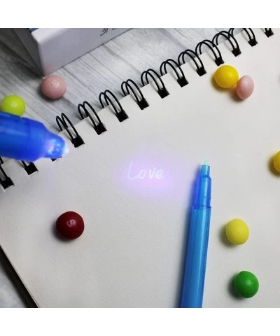 Invisible Ink Pen 28Pcs Invisible Disappearing Ink Pen with uv Light Fun Activity Entertainment for Secret Message Spy Pen $3...