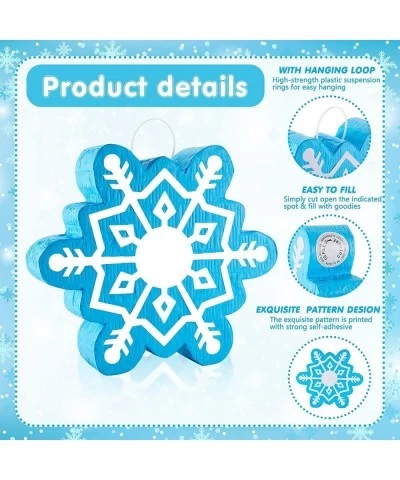 Blue Snowflake Pinata Froze Pinata Froze Birthday Party Supplies with Blindfold Bat Round Tissue Paper for Froze Party Holida...