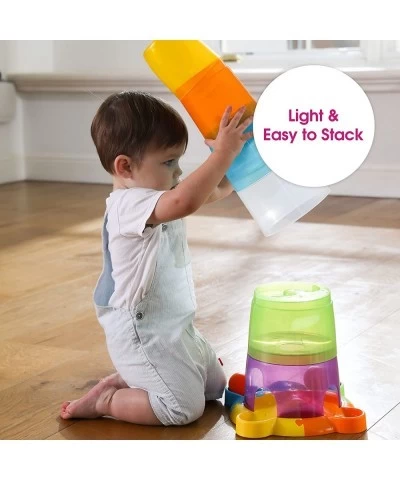 Baby Stacking Toys 14 PC Set - Stack & Drop Tower Toddler Stacking Toy for STEM Educational Learning - Colorful Baby Stacking...