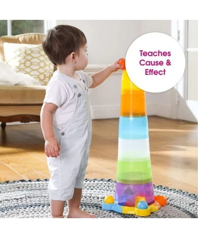 Baby Stacking Toys 14 PC Set - Stack & Drop Tower Toddler Stacking Toy for STEM Educational Learning - Colorful Baby Stacking...