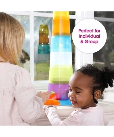 Baby Stacking Toys 14 PC Set - Stack & Drop Tower Toddler Stacking Toy for STEM Educational Learning - Colorful Baby Stacking...