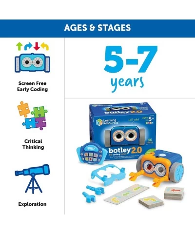 Botley the Coding Robot 2.0 - 46 pieces Ages 5+ Coding Robot for Kids STEM Toys Programming for Kids Electronic Learning for ...