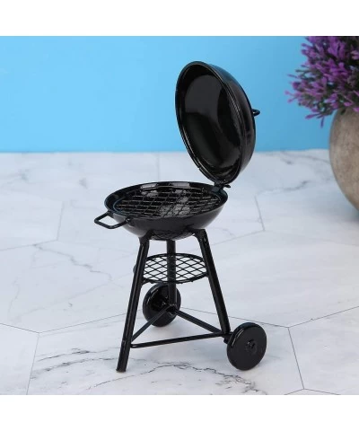 Dollhouse Round Oven 1:12 Dollhouse Miniature BBQ Grill Oven Mini Doll House Accessory Outdoor Round Oven Model for Dolls BBQ...