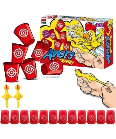 Slingshots Chicken Rubber Chicken 12 Dart Cups Flying Chicken Shooting Games Fidget Toys Stress Relief Finger flingers Stretc...