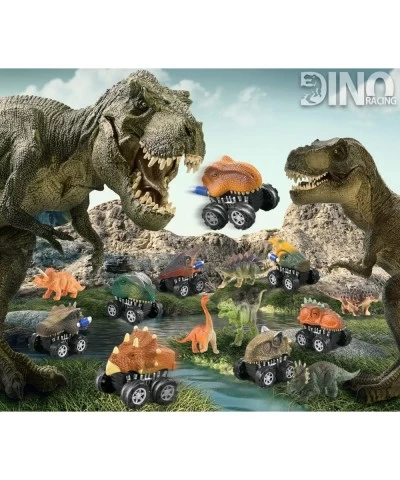 Kids Dinosaur Toys 8 Dinosaur Monster Trucks and 6 Small Dinosaur Toy Figures Dinosaur Toy Pull Back Cars Vehicle Set for Tod...