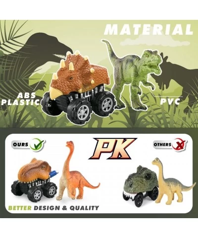 Kids Dinosaur Toys 8 Dinosaur Monster Trucks and 6 Small Dinosaur Toy Figures Dinosaur Toy Pull Back Cars Vehicle Set for Tod...