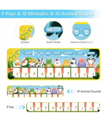 Musical Mats Toddler Toys - Baby Musical Toys Kids Floor Dance Mat Piano Keyboard Early Child Development Touch Pad Education...