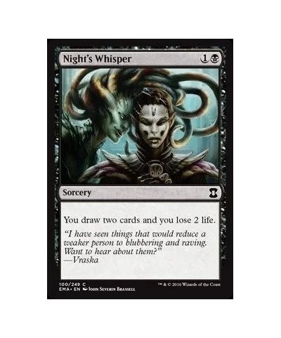 Night39 s Whisper (100/249) - Eternal Masters - Foil $14.80 Card Games