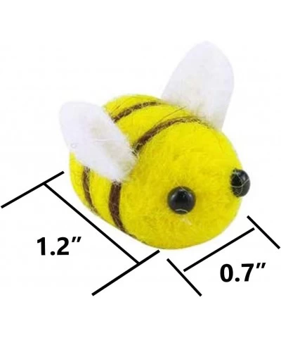 12 Piece Wool Felt Bees Cute Bee Craft Ball Supplies for Baby Shower Children Party Nursery Tent Home Decoration DIY Crafts T...