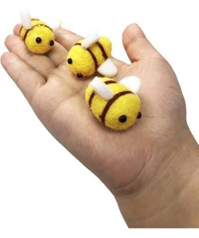 12 Piece Wool Felt Bees Cute Bee Craft Ball Supplies for Baby Shower Children Party Nursery Tent Home Decoration DIY Crafts T...