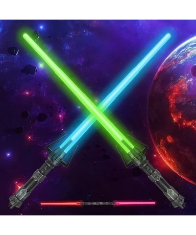 2 Pack Light Saber 2-in-1 7 Colors Changeable Dueling Light up Sabers with Sound LED Light Swords Smooth Swing for Kids Adult...