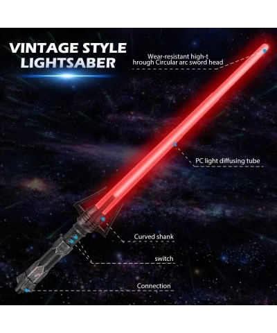 2 Pack Light Saber 2-in-1 7 Colors Changeable Dueling Light up Sabers with Sound LED Light Swords Smooth Swing for Kids Adult...