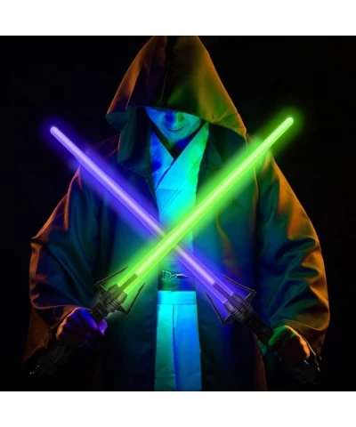 2 Pack Light Saber 2-in-1 7 Colors Changeable Dueling Light up Sabers with Sound LED Light Swords Smooth Swing for Kids Adult...