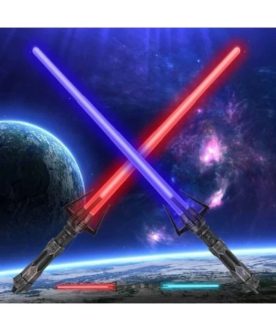 2 Pack Light Saber 2-in-1 7 Colors Changeable Dueling Light up Sabers with Sound LED Light Swords Smooth Swing for Kids Adult...