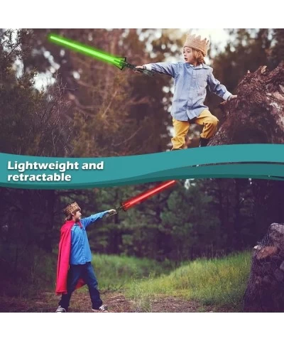 2 Pack Light Saber 2-in-1 7 Colors Changeable Dueling Light up Sabers with Sound LED Light Swords Smooth Swing for Kids Adult...