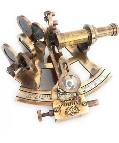 Marine Sextant | Vintage Navigation Instruments Antique Astrolabe | Ship Captain Nautical Brass Sextant Gift Box $65.99 Child...