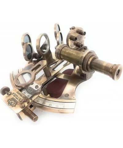 Marine Sextant | Vintage Navigation Instruments Antique Astrolabe | Ship Captain Nautical Brass Sextant Gift Box $65.99 Child...