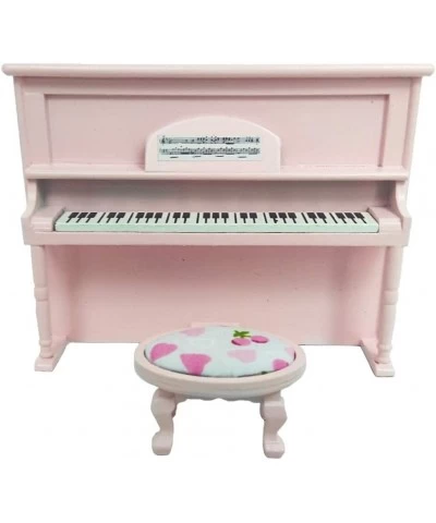 Miniature Wooden Upright Piano Decor Dollhouse Furniture Accessories (Pink) $37.69 Dollhouse Accessories