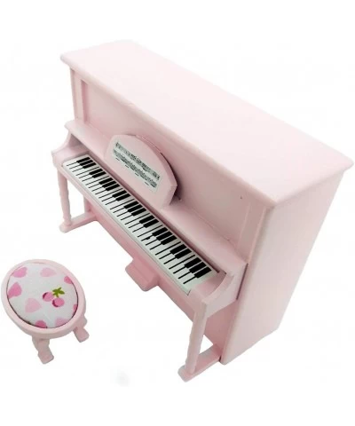 Miniature Wooden Upright Piano Decor Dollhouse Furniture Accessories (Pink) $37.69 Dollhouse Accessories