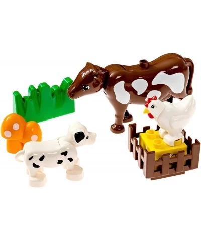 Farm Animals Large Block Building Block Set (24 Pieces) Compatible with Leading Brand Building Blocks Farm Animals Set Includ...