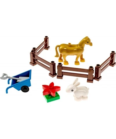 Farm Animals Large Block Building Block Set (24 Pieces) Compatible with Leading Brand Building Blocks Farm Animals Set Includ...